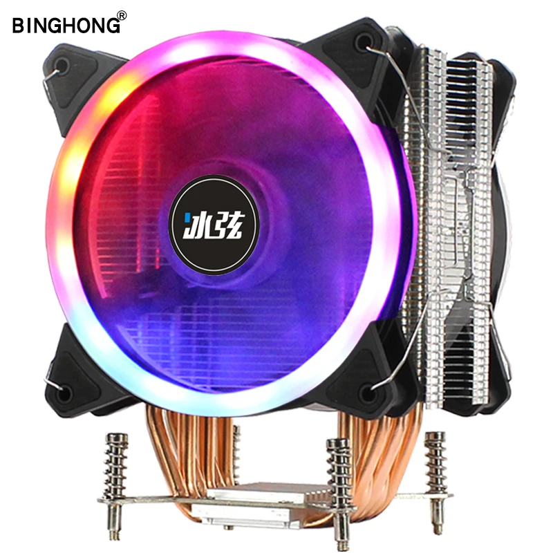 BINGHONG Cpu Cooler 6 тепловых труб X79 LGA 2011 V3/V4 RGB 120 мм вентилятор охлаждения компьютера
