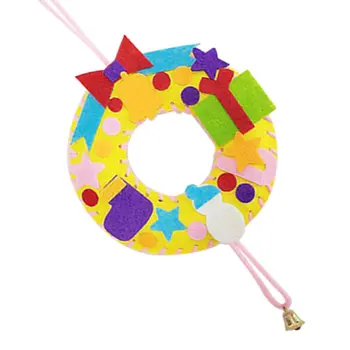 

1PCS Children Creative Christmas-tree Nonwoven fabric Bell Wreaths Hanging Decoration Kids DIY Handmade Crafts Art Toys Gift