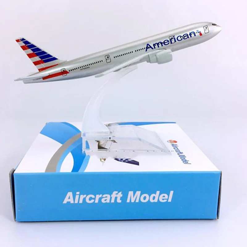 16 см Американский литой самолет 1:400 Boeing B777-200 модель самолета с базовым сплавом