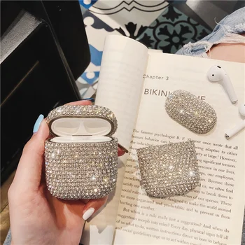 

Luxury 3D Bling Diamond Hard Case Charging Case for Apple Airpods 1 2 Protected Wireless Bluetooth Headset Accessories