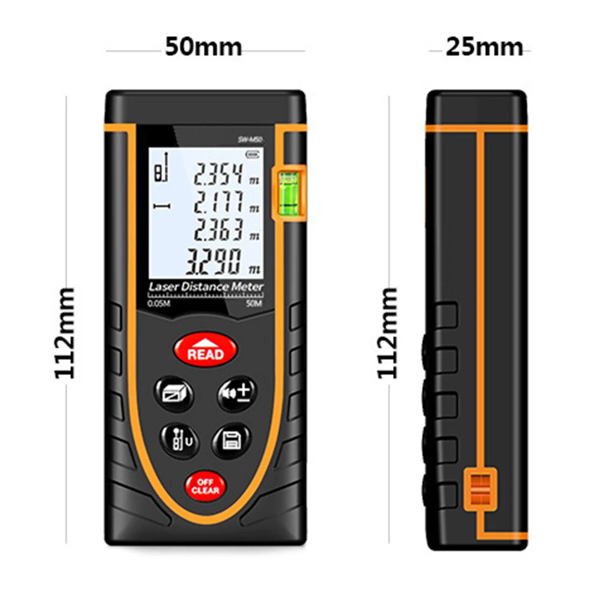 Portable Handheld Digital Laser Distance Meter Range Finder Measure Tool with Dual Bubble Level for construction and industries Portable Handheld Digital Laser Distance Meter Range Finder Measure Tool with Dual Bubble Level for construction and industries
