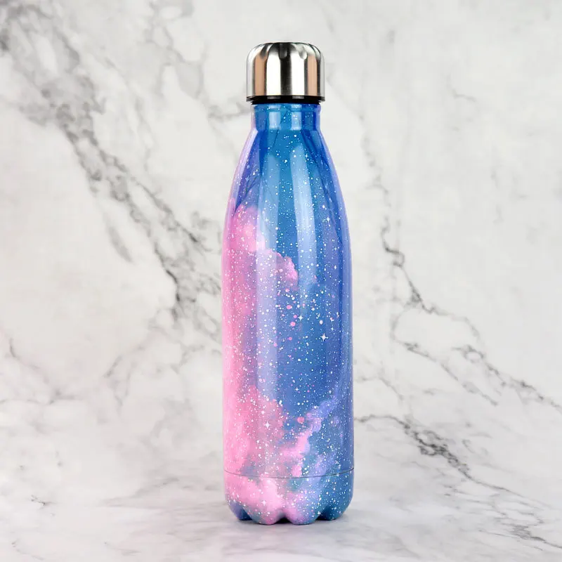500ml Double Wall Vacuum Cup Thermos Insulated Stainless Steel Water Bottle Outdoor Sports Camping Hiking Cycling Thermo Bottle