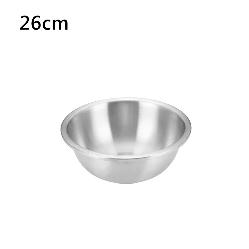 9 размеров 16-32 см 304 Нержавеющая сталь Миски Набор для Кухня ужин в ресторане чаша для супа, салата Еда контейнер для овощей - Цвет: 26cm