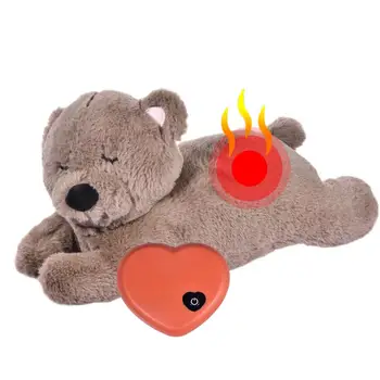 

Dog Heartbeat Pet Toys Heating Plush Toy Comfortable Behavioral Training Aid Toy Heart Beat Soothing Plush For Smart Dogs Cats