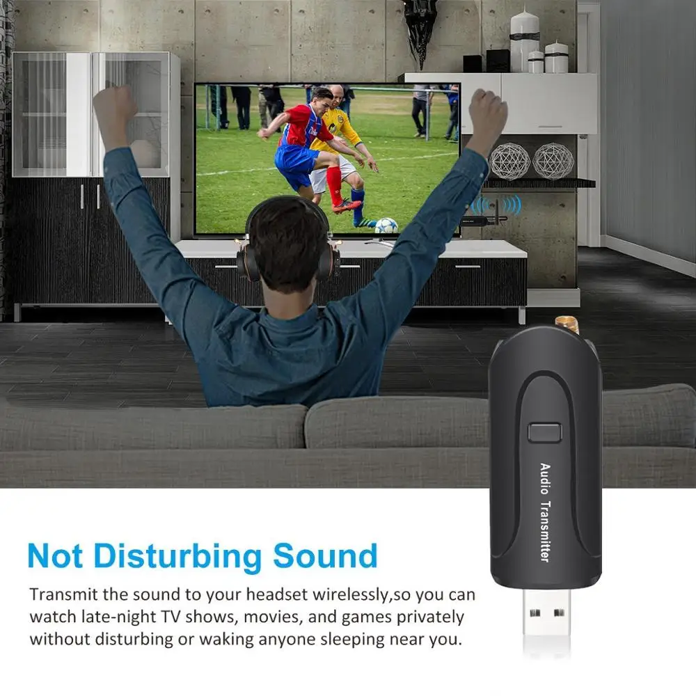 Wireless Bluetooth 4 1 Transmitter Audio Dongle Headphones Adapter 3 5mm Jack For Bluetooth Speaker Earphone Car Kit MP3 TV box