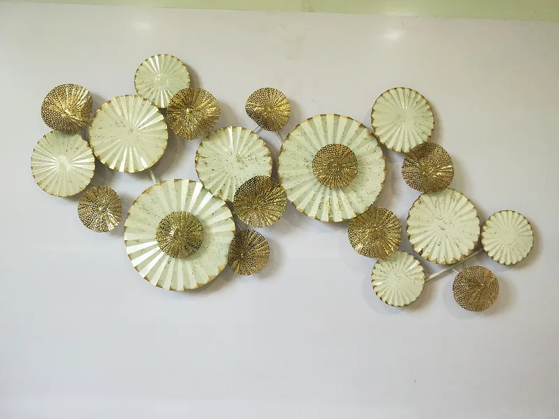 Американский 3D роскошный настенный Декор для гостиной железные листья современный висячий декор для стен пасторальный стиль кованый декор для ТВ фон