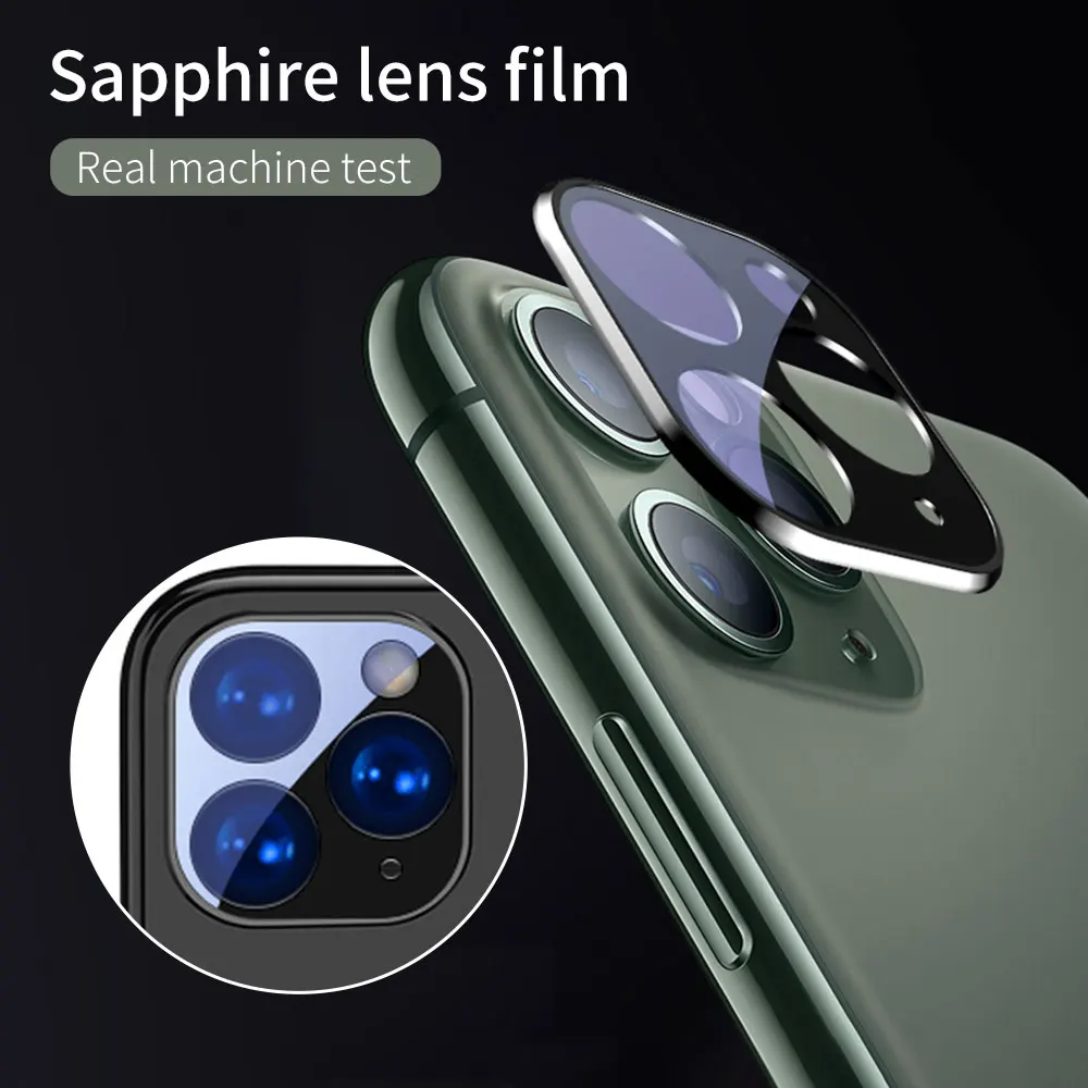 Цветное закаленное стекло для iPhone 11 Pro полная защита экрана задней камеры
