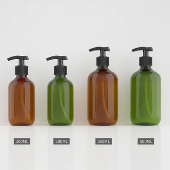 

50ml 300ml 500ml PET Round Shoulder Emulsion Bottle Shampoo Shower Bath Bottle Hand Washing Refillable Bottles
