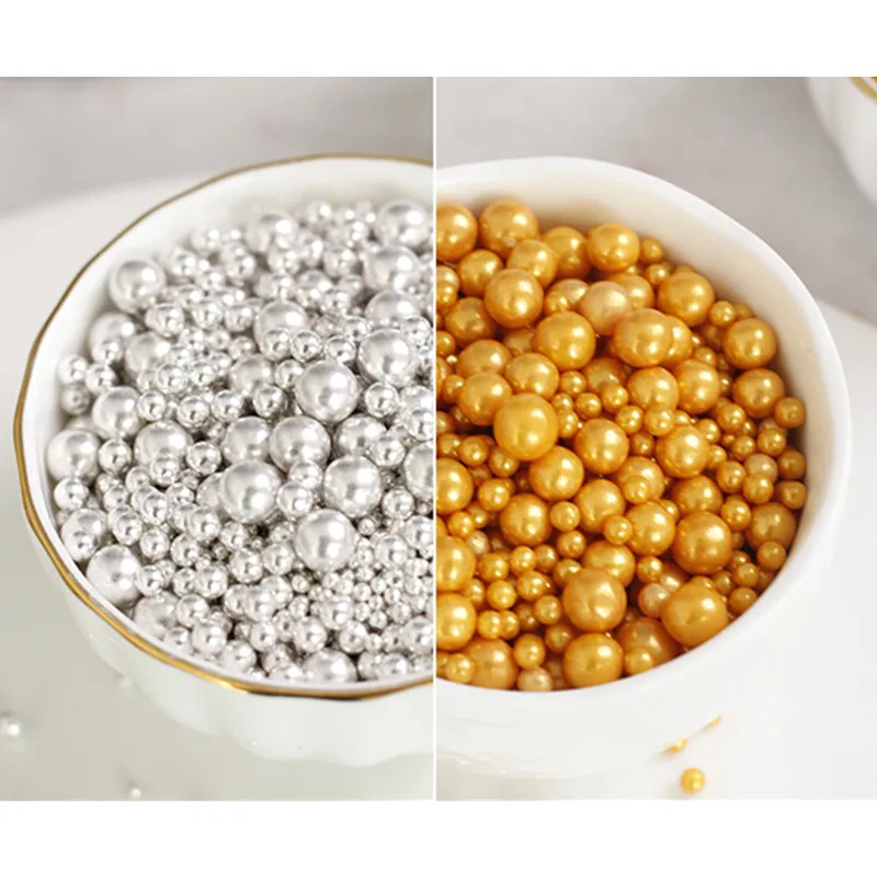 Homemade Edible Gold Pearls  Sugar Balls Without Fondant For Cake  Decorating 