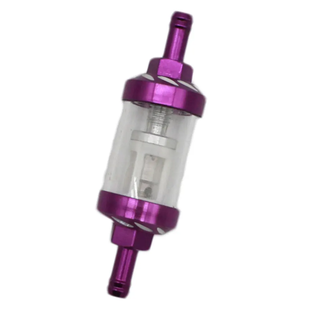 CNC Universal Scooter Dirt Pit Bike Go Kart 8mm 5/16'' Gas Fuel Filter Purple