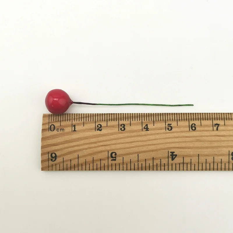 (100 Pcs/pack) Mini Berries Simulation Fruit Artificial Flower Cherry Shape Wedding Handmade DIY Gift Box Decorated Xmas Wreaths