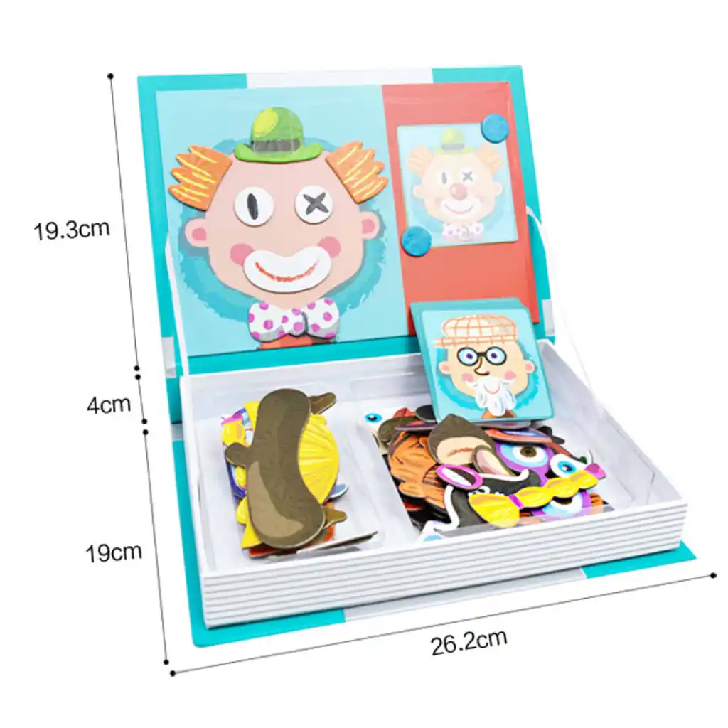 79 шт Магнитная книга Crazy Face игрушка, игрушечный набор детский подарок на день рождения