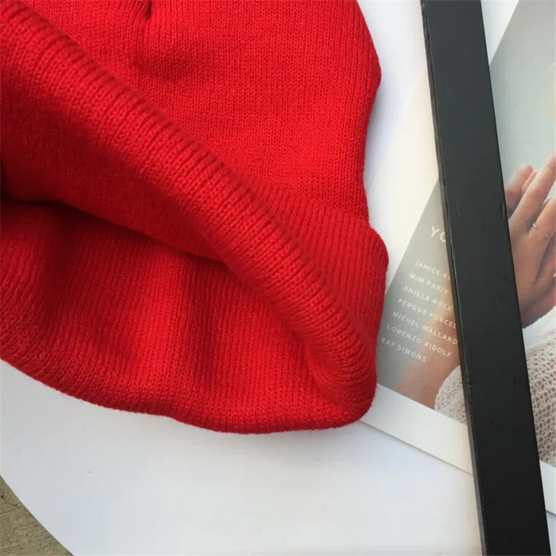 Beanies шапка товары письмо вышивка бег Лыжный спорт теплая зимняя шапка трикотажная шапка хип хоп Мужская Женская облегающая шапка черный