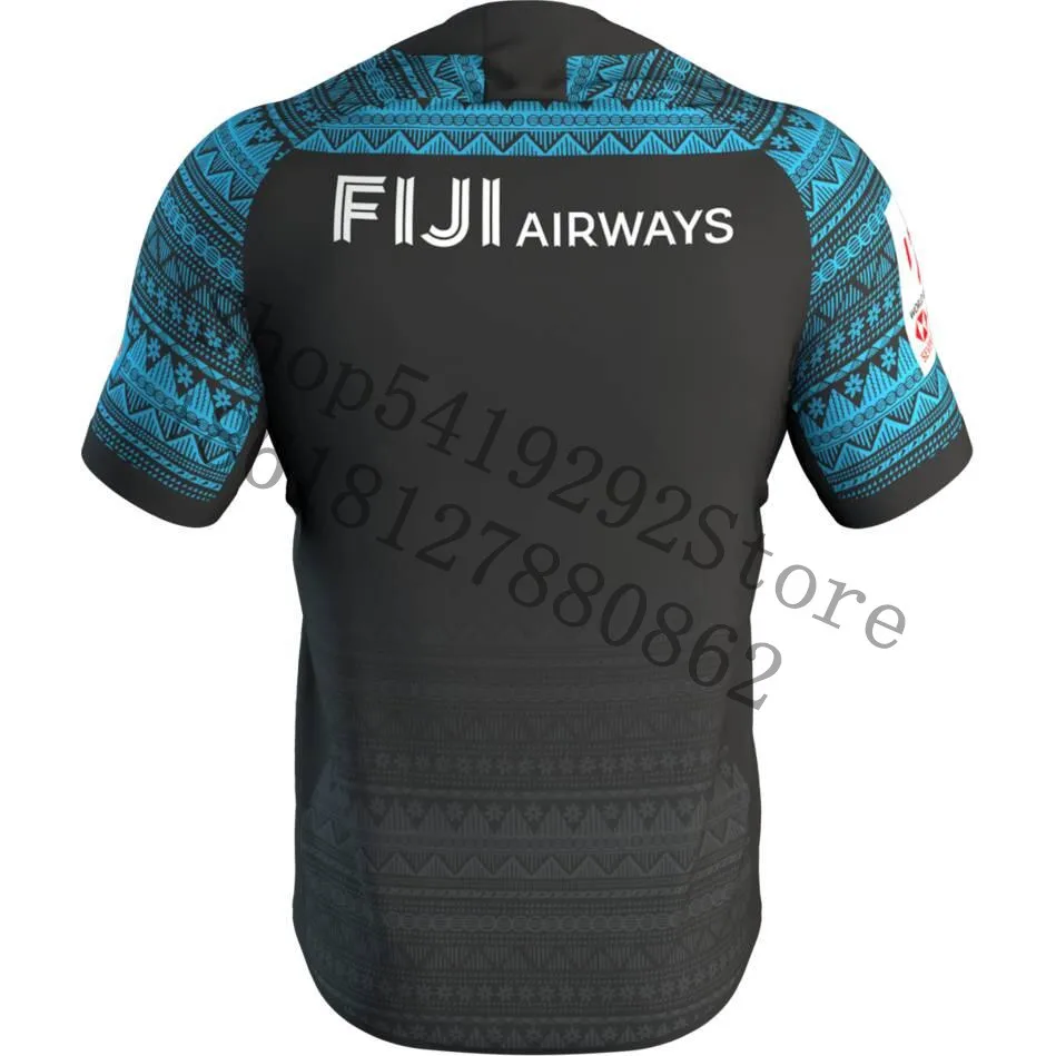 Fiji 7 человек syst Black RUGBY Out Реплика Вышивка Джерси Размер: S-5XL заказное имя и номер заказ 10 штук по 1 штуке