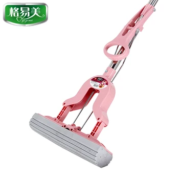 

Absorbent Sponge Mop Lazy Mop Rotary Folding Household Rubber Cotton Mop Head Wash Free