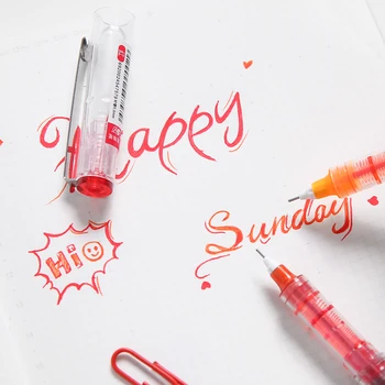 

Baixue color straight liquid gel pen small fresh hand account rollerball pen learning office notes marker water-based pen