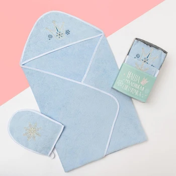 

Gift set "Little Snow Maiden" towel 85x85 cm, mitten, cotton 100% 4539076