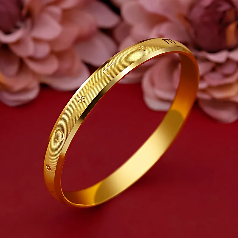  14 K  Bangles      Ű ʽÿ Pulseira Feminina Bizuteria Wedding 14 K Gold Trendy Bangles