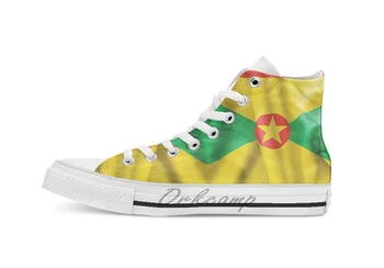 

Grenada Flag breathable Casual High Top lace-up Canvas shoes sneakers Drop shipping
