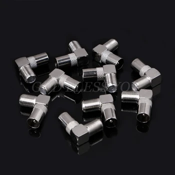

10 Pcs Right Angled Angle 90 degree F Connector Female to RF Coax Male Plug Aerial Drop Shipping