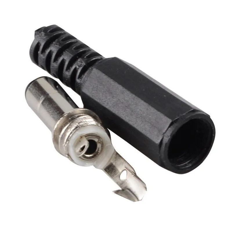 50 Pcs 5.5x2.1mm Male Solder DC Power Barrel Tip Plug Jack Straight Connectors
