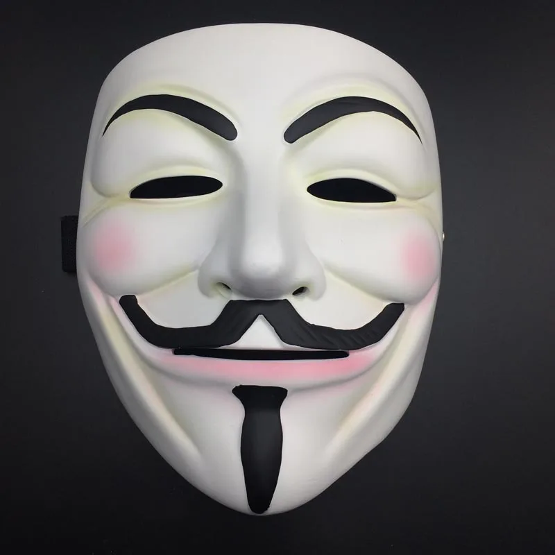 Хэллоуин V вендетта for Vendetta Маска полимерной пленки и телевидения ужас мяч Для мужчин COS Гай Фокс украшения