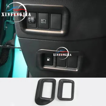 

For Toyota CHR C-HR 18-19 Peach Wood Grain Front Headlight Button Fuel Filler Button Decorate Cover Trim