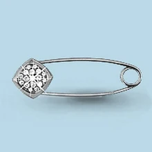 Булавка из серебра с фианитом AQUAMARINE 70486А.5