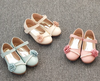 

2020 New Autumn Girl's soft soles single shoes, flat leather shoes children's shallow princess shoes 4300