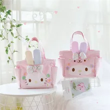 Мультфильм милый рисунок «Hello Kitty» с рисунками из мультфильма «My Melody» тканевая женская сумка-шоппер сумки на плечо детский Ланчбокс Tote Сумочка для мамы беременности и родам сумки
