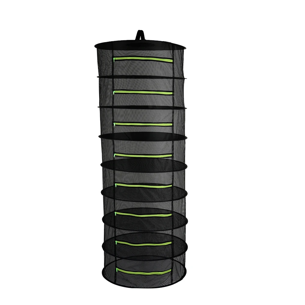 

Hanging Basket 4/6/8 Layers with Zipper Folding Dry Rack Herb Drying Net Dryer Bag Mesh For Herbs Flowers Buds Plants