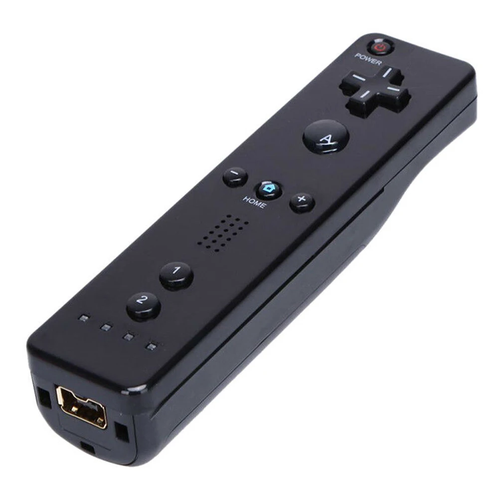 ABS Wiimote Пульт дистанционного управления Bluetooth игры чувствительный беспроводной практичный движения плюс внутри аксессуары портативный для NS SPUS - Цвет: Черный