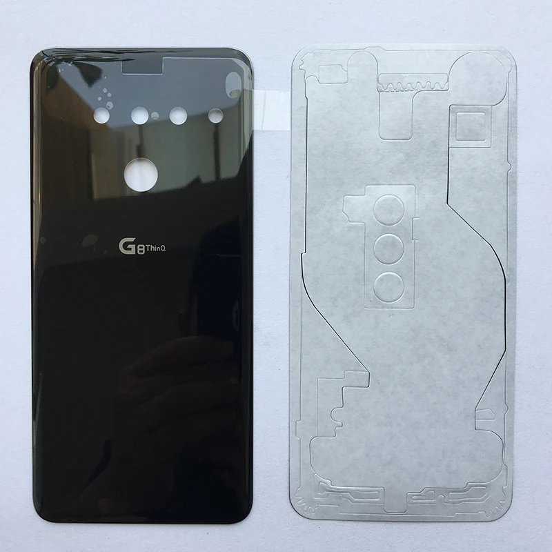 ZUCZUG Стекло Батарея крышка для LG G8 ThinQ 3 отверстия сзади Корпус задний чехол с логотипом+ клей