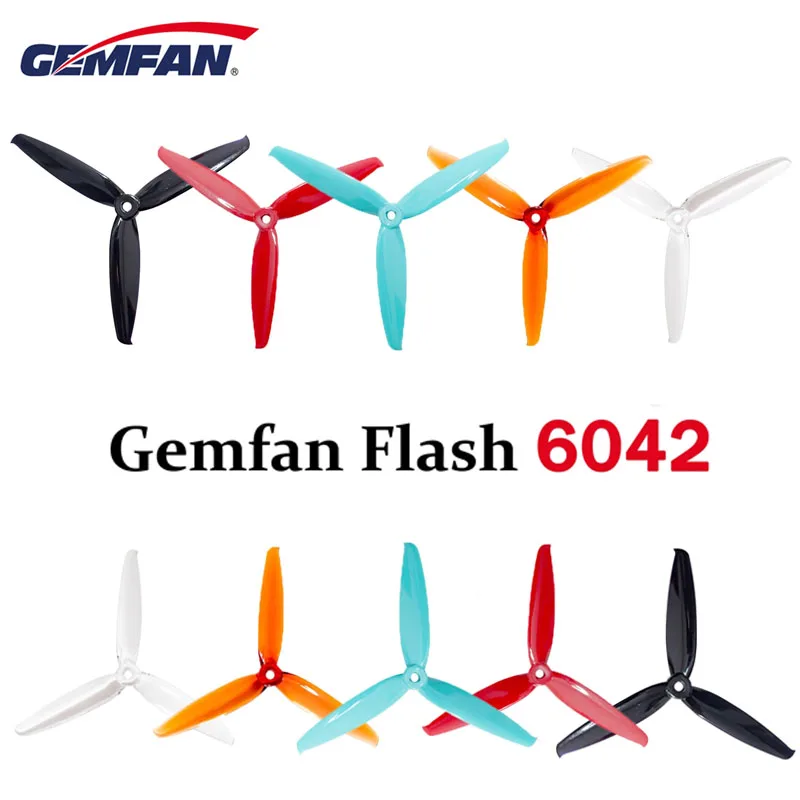 6 pairs Gemfan Flash 6042 6x4.2x3 Inch 3-Blade PC CW CCW Propeller for RC Racing Models Multicopter Frame Spare Part Accessor | Игрушки и