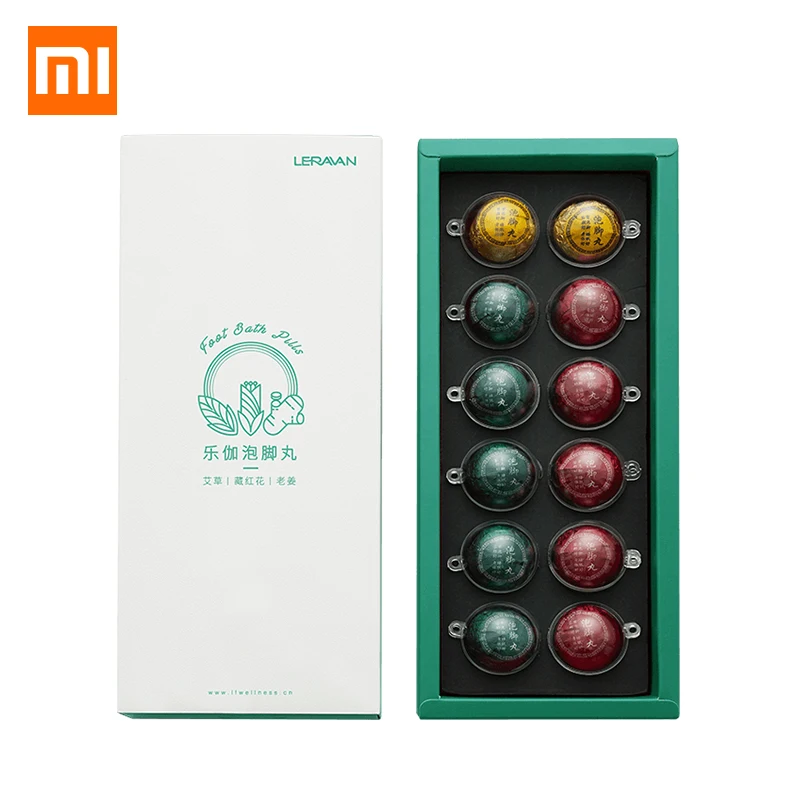 Xiaomi Mijia LERAVAN таблетки для замачивания ног Банные шарики дезодорант глянцевая