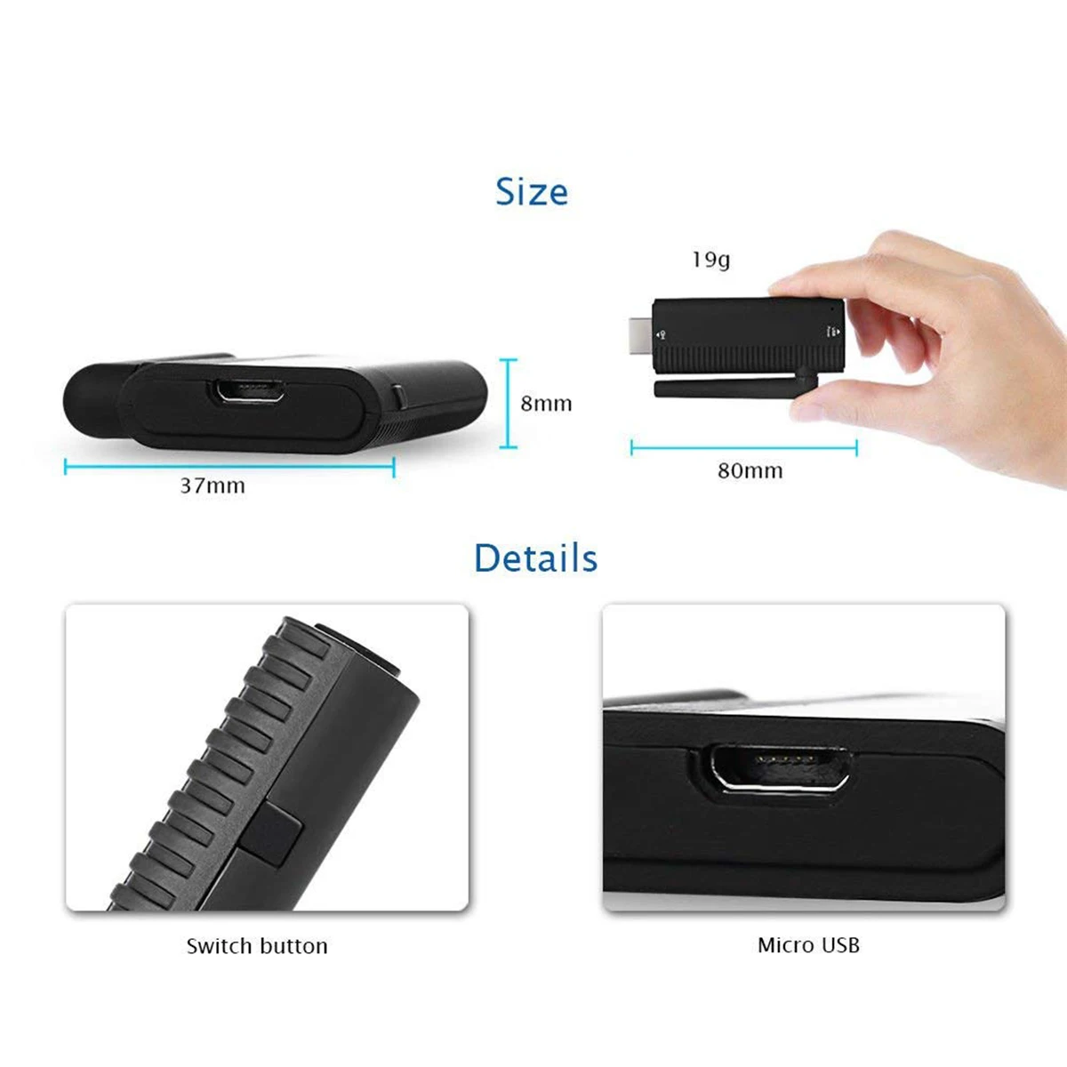 SOONHUA WiFi HDMI display Dongle Adapter tv Stick 1080P экранный зеркальный приемник с usb-кабелем и адаптером