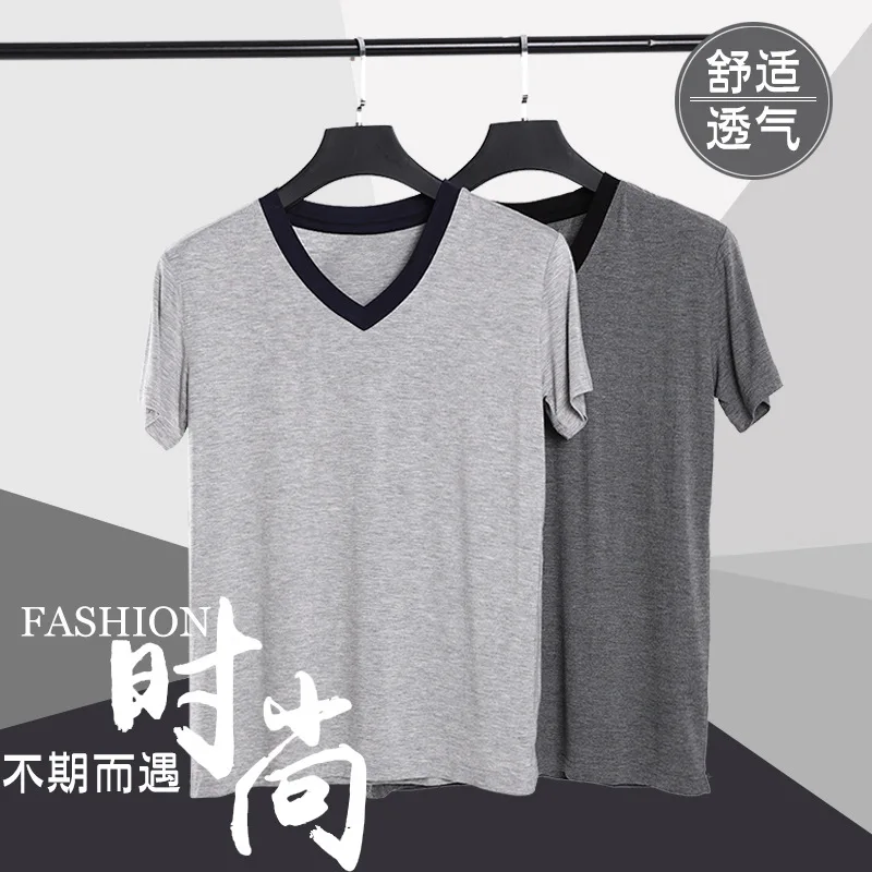 L-4XL-modal-material-Mens-Short-Nightshirt-Mens-Nightshirt-1178