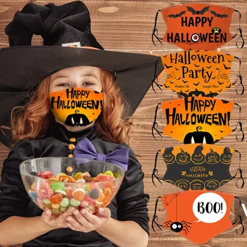 

Halloween Print Face Mask for Kids Washable Reusable Breathable Protector Face Mask Mascarillas Reutilizables Dustproof Mask