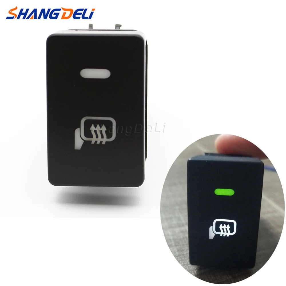 Pulsante Interruttore Di Controllo Riscaldamento Specchietto Retrovisore Anteriore Verde Per Honda Fit Hrv Crv Vezel 2017 - 2021 Dc12V