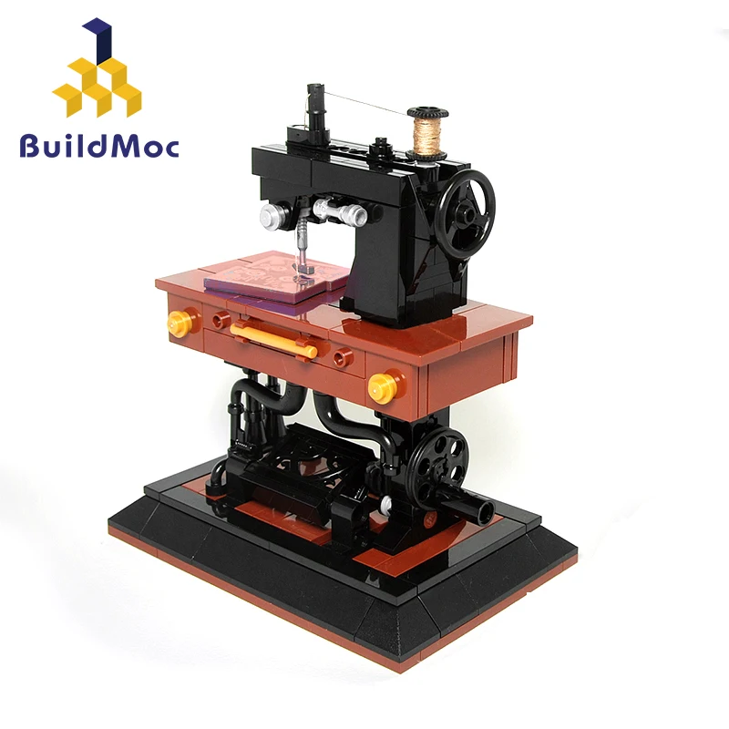 Buildmoc clássico criativo MOC-41609 máquina de costura compatível com blocos ortografia brinquedo conjunto blocos de construção meninas presentes