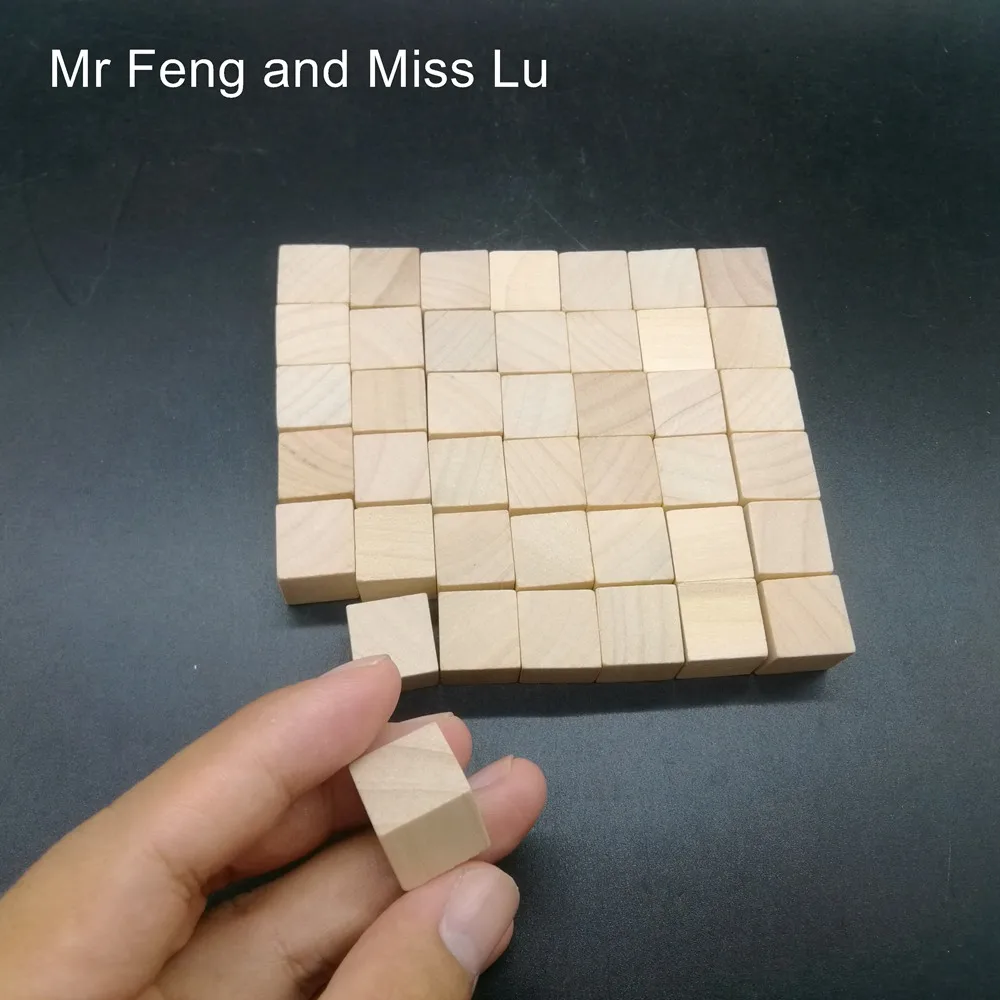 Лазерная гравировка 6*7 шт 15 мм деревянный куб головоломка на заказ DIY творческая индивидуальная игрушка