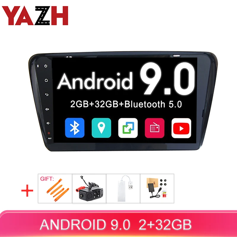 Автомобильный мультимедийный проигрыватель YAZH Android 9 0 для Skoda Octavia A7 2012 2013 2014 2015 2016