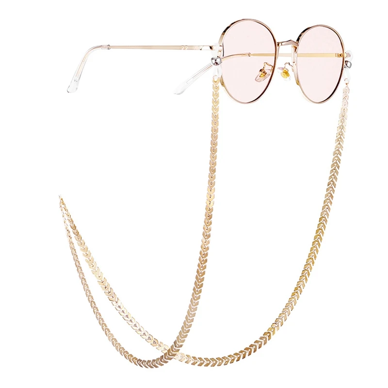 

Retro Glasses Hanging Chain Alloy Leaf Glasses Chain Hanging Neck Anti-Slip Glasses Rope