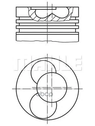 Поршень Двс Audi. Vw 1.9tdi 1z/Afn =79.5 1.75x2x3 Std 3/4cyl 95 Mahle/Knecht арт. 0304100