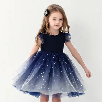 

Dress Girl Summer Blue Princess Sun Dresses Baby Girls Kids Toddler Tutu Birthday Party Prom Clothes Floral Sundress Wedding 5 6