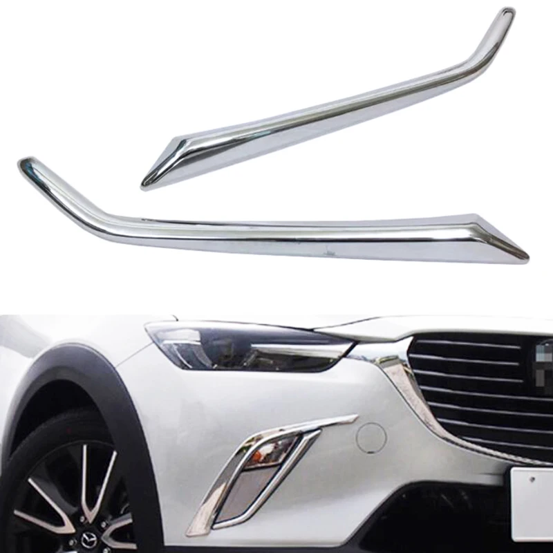 Для Mazda Cx-3 Cx3 Аксессуары Передние Задние противотуманные фары крышка рамка отделка Abs Хром Наружное украшение