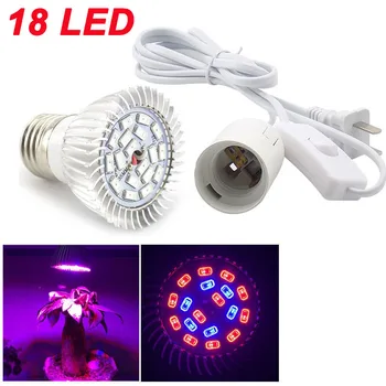 

Plant Grow Lights Lamp Full spectrum 28 18 LED Bulbs plants flower seed growing light lamps for greenhouse Hydroponics vegetable