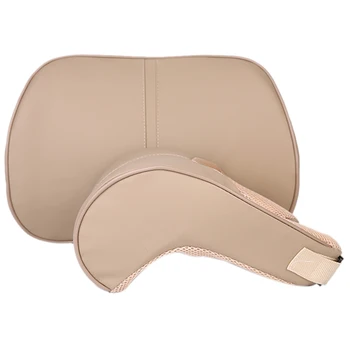 

Car Headrest Car Leather Neck Pillow Pillow Seat Back Support Lumbar Car Accessories