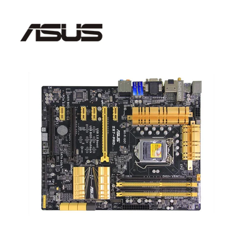 Для Asus Z87-PRO рабочего Материнская плата Z87 Z87M LGA 1150 для Core i7 i5 i3 DDR3 SATA3 USB3.0
