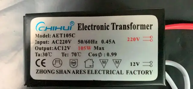 1 piece 3 years warranty Metal electronic transformer driver for 12V 20W 160W 250W LED light bulbs Driver Power Supply 105w